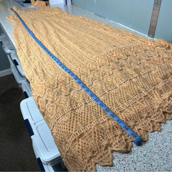 Anthropologie KOROVILAS Calantha Crochet Maxi Dress Peach Women’s Size M - Picture 11 of 11